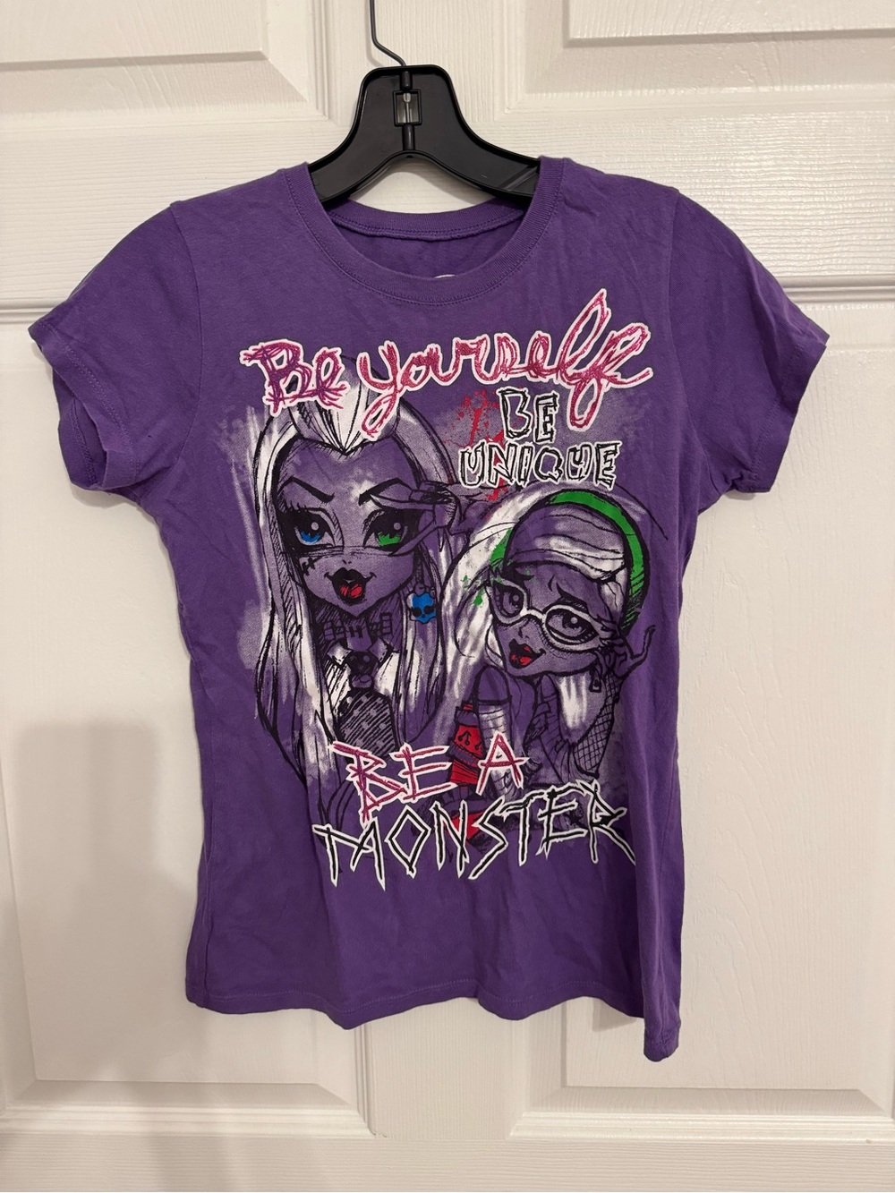 monster high Purple Graphic 'Be Yourself' Tee